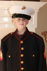 Ken's son, James (6), a future Marine in the making