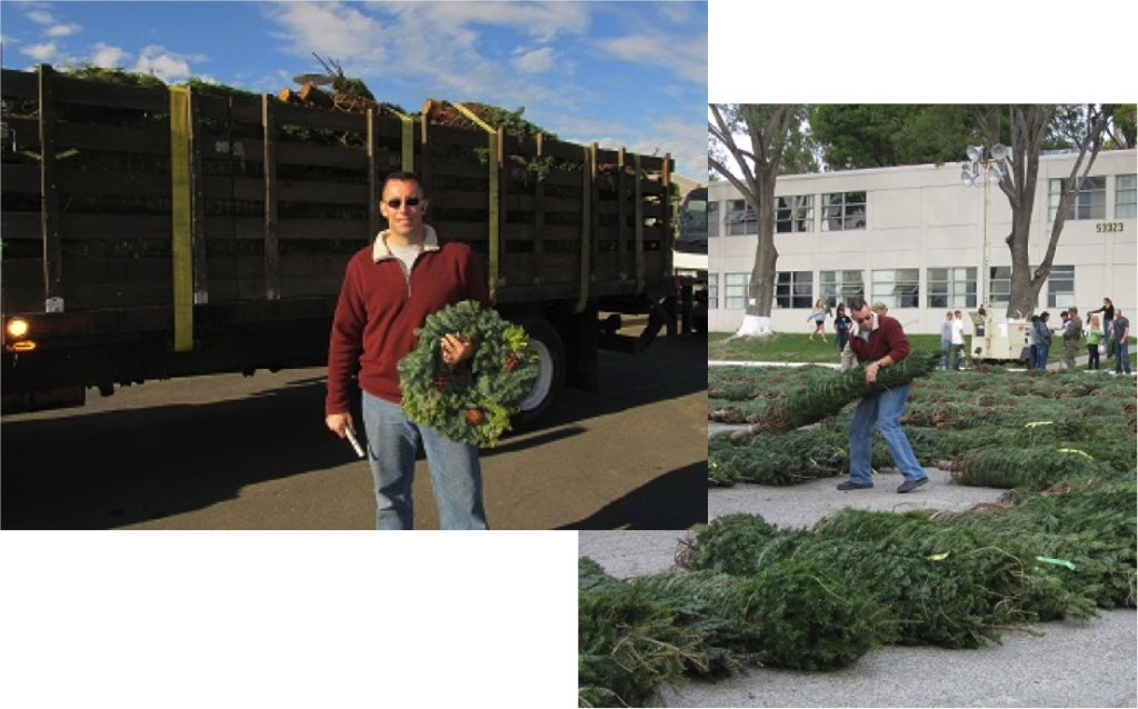 Ken with his Supply Patriot Truck Loaded with Trees and Wreaths for the Families of Camp Pendleton